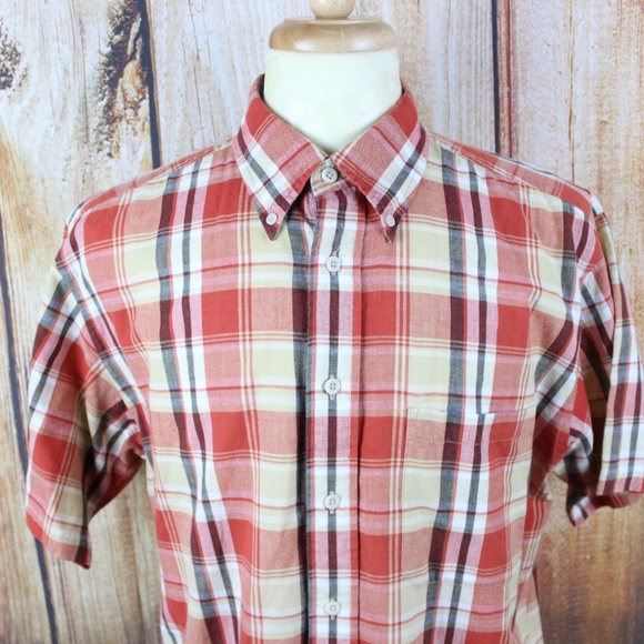 Pendleton Men's Seaside Shirt Orange Plaid - Picture 1 of 7